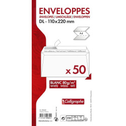 ENVELOPPES BLANCHES 110X220...