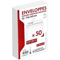 ENVELOPPES BLANCHES 114X162...