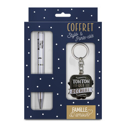 "COFFRET STYLO + PORTE CLE...