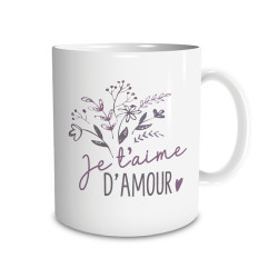 "MUG ""JE T AIME D AMOUR"""