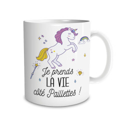 "MUG LICORNE ""VIE COTE...