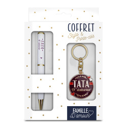 "COFFRET STYLO + PORTE CLE...