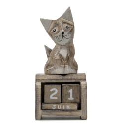 CALENDRIER EN BOIS CAT MINI...