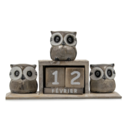 CALENDRIER EN BOIS OWL 3...